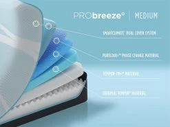 Tempur-ProBreeze Medium King Mattress -Home Furniture 10241170 main 4