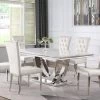 Kiana White Upholstered Dining 5 Pcs Set -Home Furniture 111101 WHT 5PCS main 1