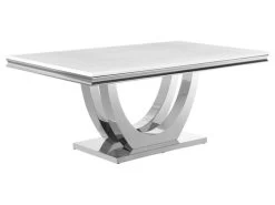 Kiana White Upholstered Dining 5 Pcs Set -Home Furniture 111101 WHT 5PCS main 2