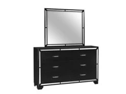 Belfast Black Dresser And Mirror 2 Pcs Set
