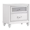 Barzini White Nightstand -Home Furniture 205892 main 1