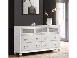 Barzini White Dresser -Home Furniture 205893 main 3