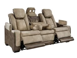Durapella Brown Power Recliner Sofa