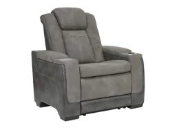 Durapella Gray Power Recliner