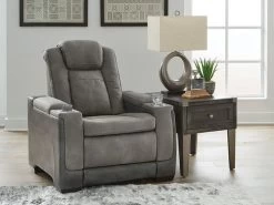 Durapella Gray Power Recliner -Home Furniture 2200413 main 3