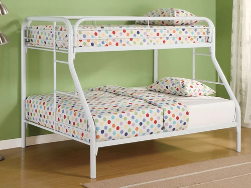 Morgan White Twin Over Full Bunk Bed 3 Morgan White Twin Over Full Bunk Bed