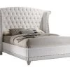 Quentin White Upholstered Queen Bed -Home Furniture 300843Q BED main 1