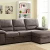 Sybil Mushroom Sleeper Sectional -Home Furniture 360 2PCS main 1