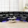 Ketsy Black Power Recliner Sectional -Home Furniture 3631V BLK SEC main 1