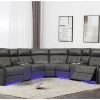 Ketsy Gray Power Recliner Sectional 2 Ketsy Gray Power Recliner Sectional -Home Furniture 3631V GRY SEC main 1