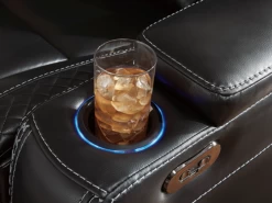 Party Time Black Power Recliner -Home Furniture 3700313 main 4