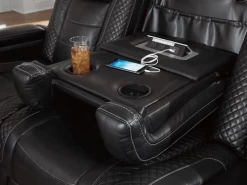 Party Time Black Dual Power Recliner 2 Pcs Set 11 Party Time Black Dual Power Recliner 2 Pcs Set -Home Furniture 370031 2PCS main 3