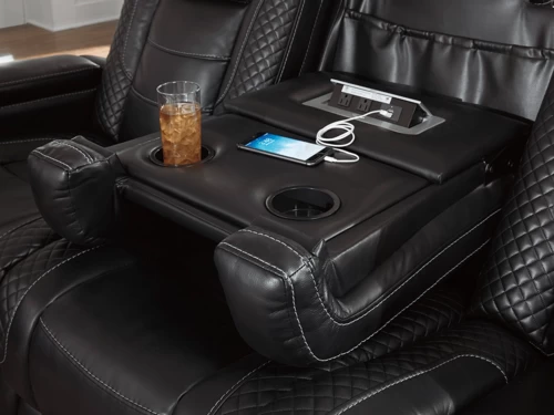 Party Time Black Dual Power Recliner 2 Pcs Set 5 Party Time Black Dual Power Recliner 2 Pcs Set - Image 3