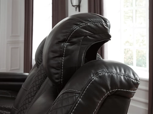 Party Time Black Dual Power Recliner 2 Pcs Set 7 Party Time Black Dual Power Recliner 2 Pcs Set - Image 5