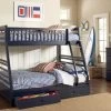 Ashton Navy Twin Full Bunk Bed