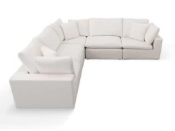 Cloud White 6 Pcs Sectional -Home Furniture 5000 513730 WHT 6PCS main 3