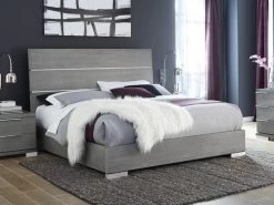 Milano Grey Queen Bed -Home Furniture 5010GR Q BED main 2