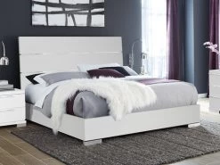 Milano White King Bed