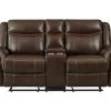Carrera Brown Dual Recliner Loveseat -Home Furniture 59932 028 1X main 1