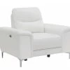 Alejah White Leather Power Recliner -Home Furniture 603396P main 1