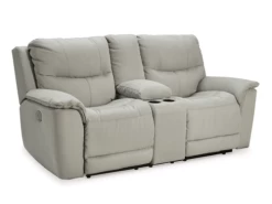 Shiloh Fossil Power Recliner Console Loveseat