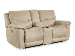 Shiloh Latte Power Recliner Console Loveseat