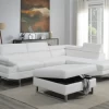 Noah White Right Sectional With Ottoman 1 Noah White Right Sectional With Ottoman -Home Furniture 659965 3PCS main 1