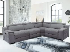 Beyona Gray 2 Power Recliner Medium Sectional -Home Furniture 70009 4GRY 2PHR main 5