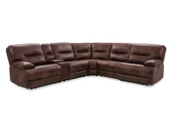 Volos Brown Leather Power Recliner Sectional -Home Furniture 70048 2042D 6PCS main 3