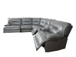 Volos Grey Leather Power Recliner Sectional 10 Volos Grey Leather Power Recliner Sectional -Home Furniture 70048 2098 6PCS main 3