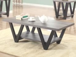 Antique Gray & Black Coffee Table