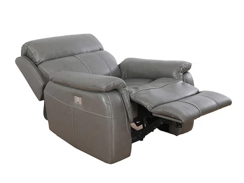 Larisa Gray Leather Recliner 4 Larisa Gray Leather Recliner - Image 2