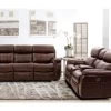 Larisa Brown Leather Dual Power Recliner 2 Pcs Set 1 Larisa Brown Leather Dual Power Recliner 2 Pcs Set -Home Furniture 9020 2042D 2PCS main 1