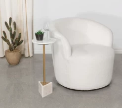Milton White Swivel Chair -Home Furniture 905633 main 4