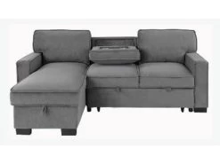 Belen Gray Left Chaise Sleeper Sectional -Home Furniture 9140 GRY L SEC main 5