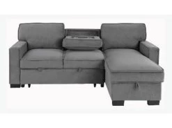 Belen Gray Right Chaise Sleeper Sectional -Home Furniture 9140 GRY R SEC main 5