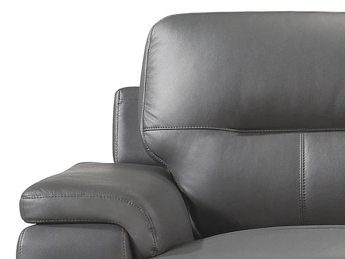 Seth Dark Gray Leather Match Loveseat 6 Seth Dark Gray Leather Match Loveseat - Image 4