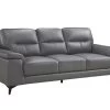 Seth Dark Gray Leather Match Sofa