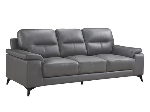 Seth Dark Gray Leather Match Sofa 3 Seth Dark Gray Leather Match Sofa