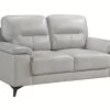 Seth Silver Gray Leather Match Loveseat -Home Furniture 9514SVE 2 main 1