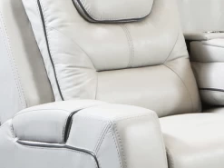 Tiger White Leather Power Recliner Sofa -Home Furniture 9935 44 main 6