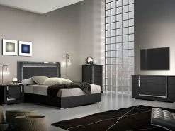 Antonella Black Matte Queen 3 Pcs Set