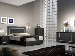 Antonella Black Matte Queen 4 Pcs Set