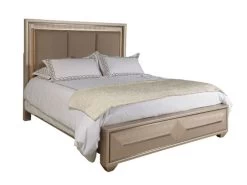Soho Champagne Queen Storage Bed