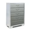 Luxor White/Silver Chest -Home Furniture B2025W 070 main 1