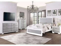 Luxor White/Silver King 3 Pcs Set