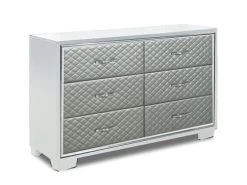 Luxor White/Silver Queen 3 Pcs Set -Home Furniture B2025W Q3PCS main 3