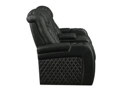 Lisboa Black Power Recliner Loveseat -Home Furniture C2216 8406 BLK main 3