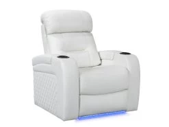 Nico White Power Recliner