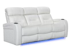 Nico White Power Recliner Sofa